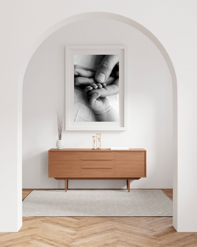 High-quality custom photo albums and wall art from a newborn photographer 