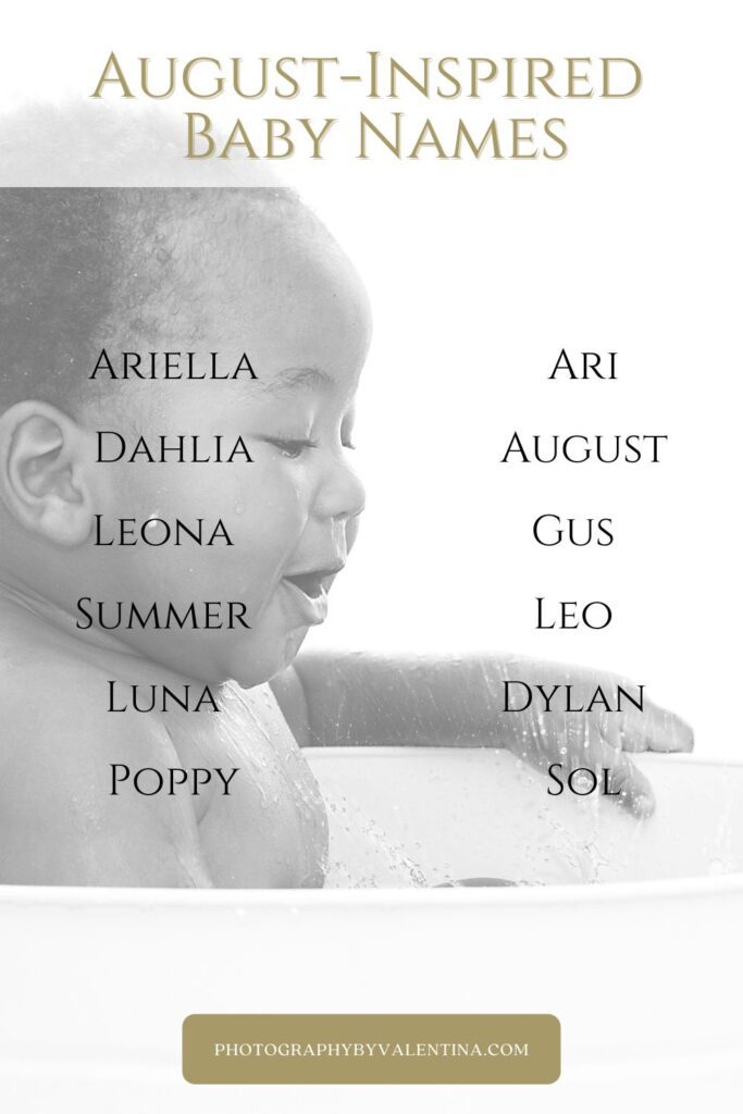 some baby names inspired by the month of August