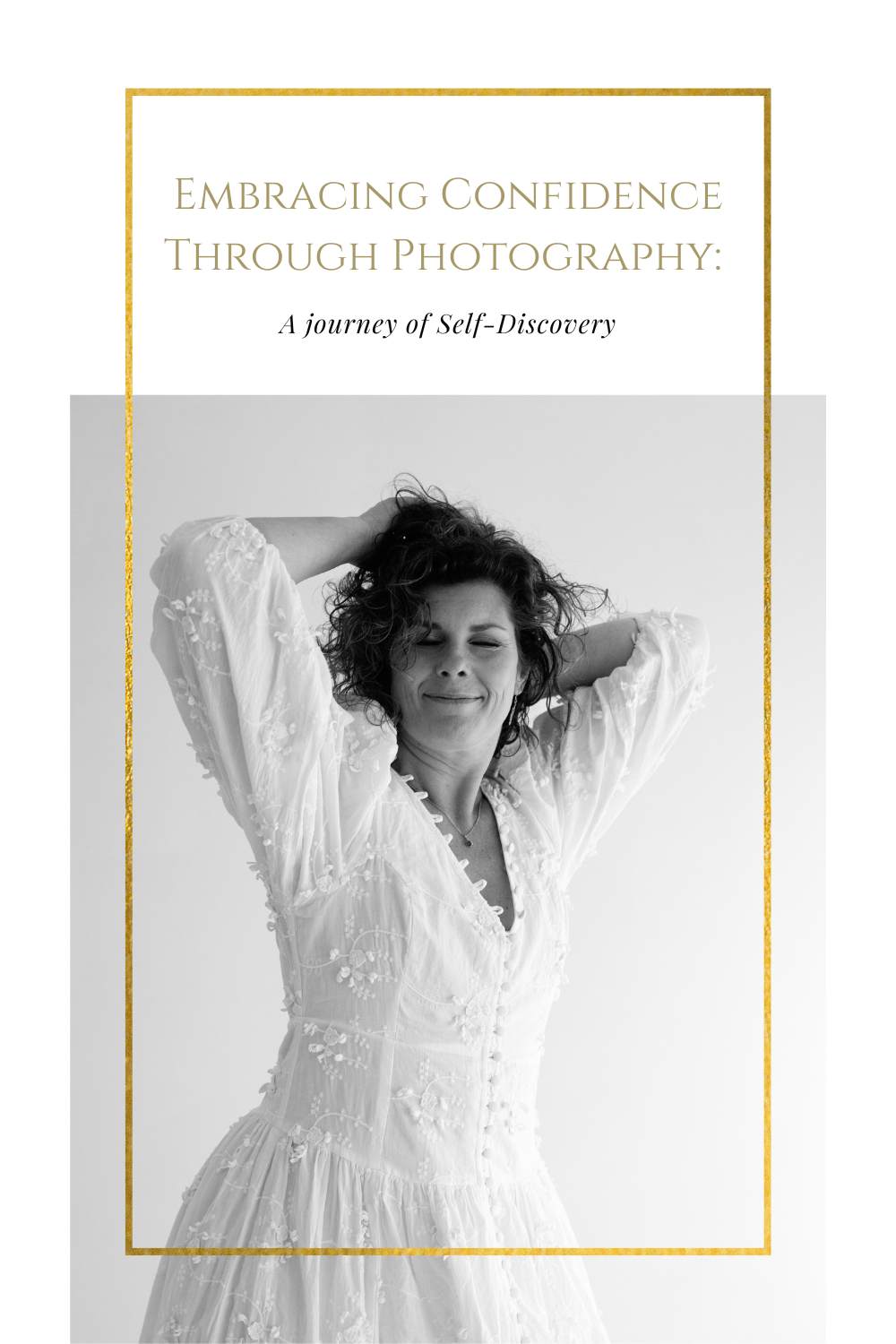 Empowering photoshoot for woman over 40 embracing confidence and self-discovery through photography.