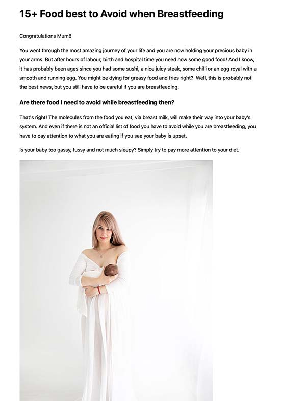 food to avoid when breastfeeding