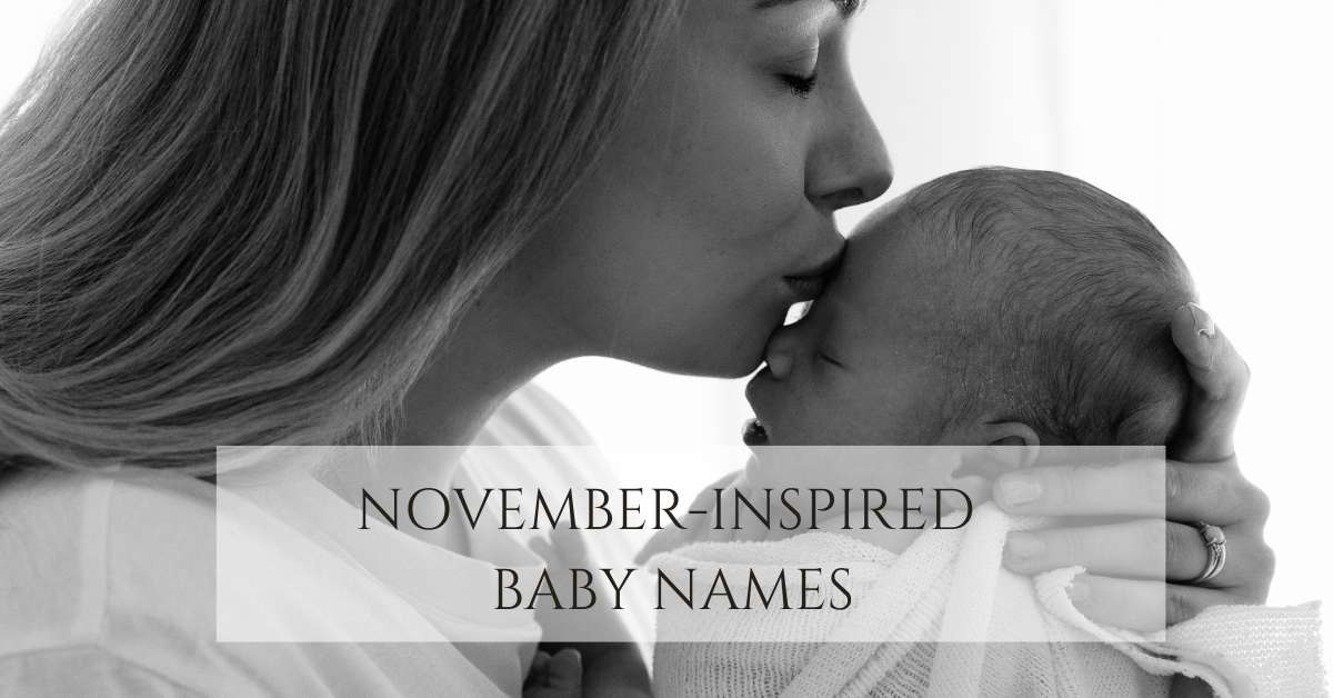 November-inspired baby names: mum with baby
