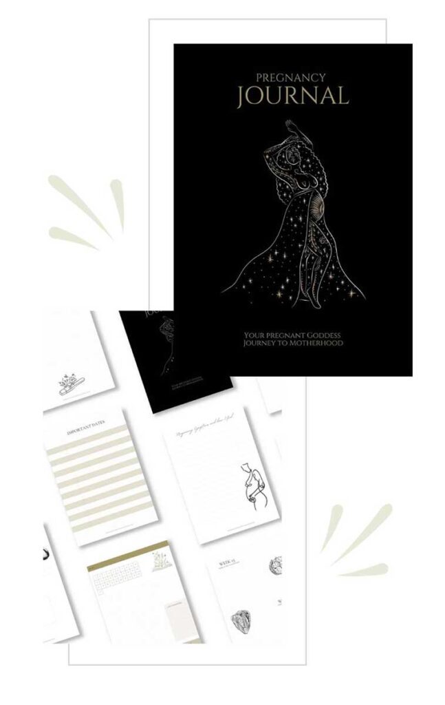 pregnancy journal preview - prompts and template to download for free