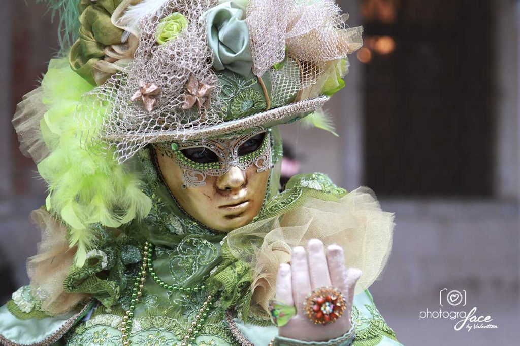 close up of a mask carnival in venice