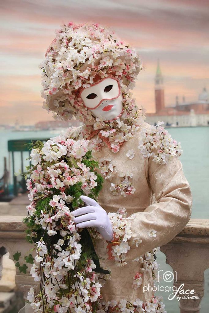 beautifil masks during carnival in venice