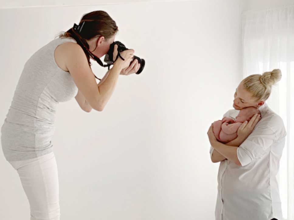 Valentina, newborn photographer in London, photographing mum and baby