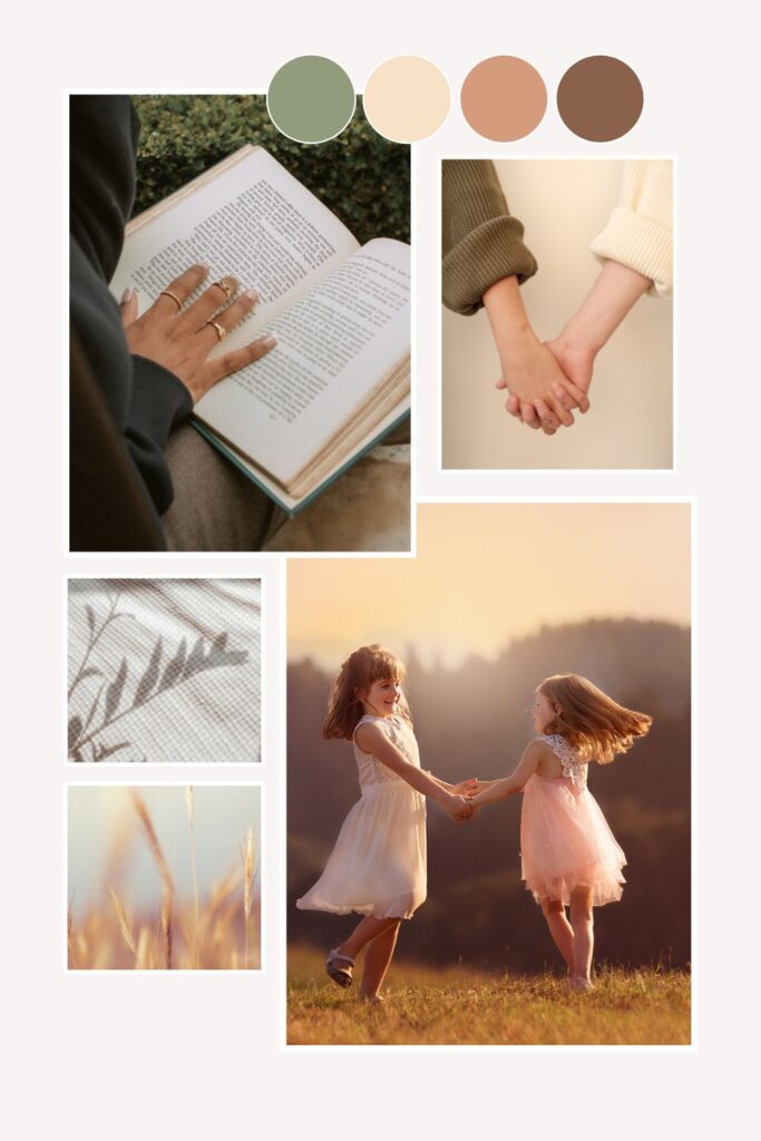 mood board of photos can help with gratitude and visualisation